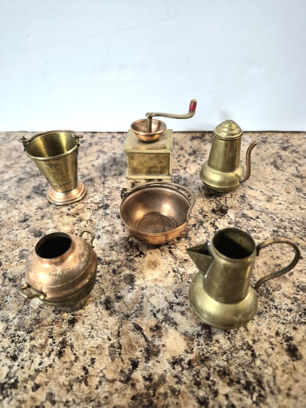 1960s Dollhouse Brass & Copper Kitchenware Collection, Made In Japan